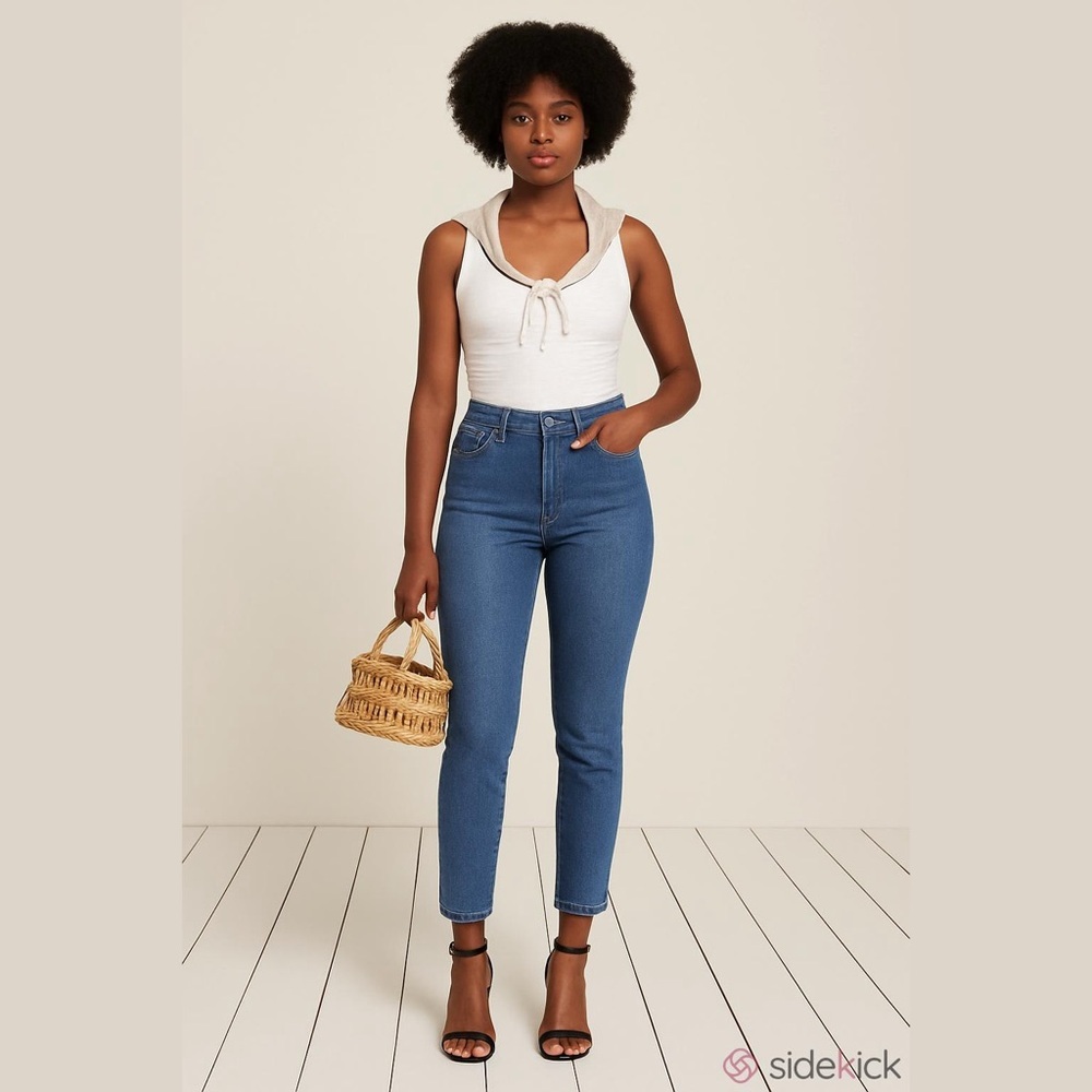 Reformation High & Straight Jeans in Indian Wash- Size 25